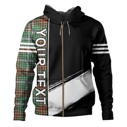 ScotsTee Shop Scottish Gayre Ancient Clan Crest Tartan Hoodie Quarter Personalized