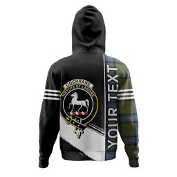 ScotsTee Shop Scottish Cochrane (Cochran) Ancient Clan Crest Tartan Hoodie Quarter Personalized
