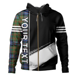 ScotsTee Shop Scottish Cochrane (Cochran) Ancient Clan Crest Tartan Hoodie Quarter Personalized