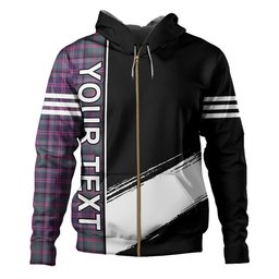 ScotsTee Shop Scottish Couper (Coupar) Weathered Clan Crest Tartan Hoodie Quarter Personalized