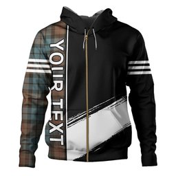 ScotsTee Shop Scottish Dundas Weathered Clan Crest Tartan Hoodie Quarter Personalized