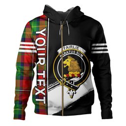 ScotsTee Shop Scottish Fairlie Modern Clan Crest Tartan Hoodie Quarter Personalized