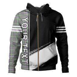 ScotsTee Shop Scottish Halliday (Holliday) Ancient Clan Crest Tartan Hoodie Quarter Personalized