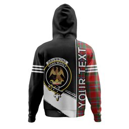 ScotsTee Shop Scottish Drummond of Perth Modern Clan Crest Tartan Hoodie Quarter Personalized