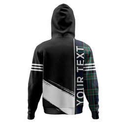 ScotsTee Shop Scottish Colquhoun Modern Clan Crest Tartan Hoodie Quarter Personalized