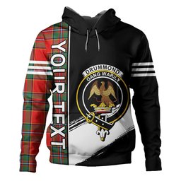 ScotsTee Shop Scottish Drummond Modern Clan Crest Tartan Hoodie Quarter Personalized