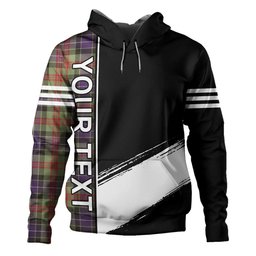 ScotsTee Shop Scottish Curry (Currie) Weathered Clan Crest Tartan Hoodie Quarter Personalized