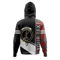 ScotsTee Shop Scottish Fraser of Boblainy Hugh Weathered Clan Crest Tartan Hoodie Quarter Personalized