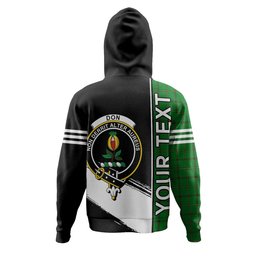 ScotsTee Shop Scottish Don (Tribe of Mar) Clan Crest Tartan Hoodie Quarter Personalized