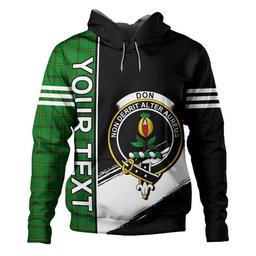 ScotsTee Shop Scottish Don (Tribe of Mar) Clan Crest Tartan Hoodie Quarter Personalized