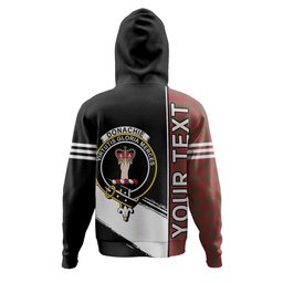 ScotsTee Shop Scottish Donachie Weathered Clan Crest Tartan Hoodie Quarter Personalized