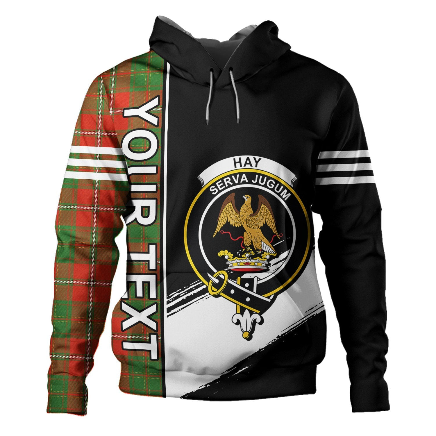 ScotsTee Shop Scottish Hay Ancient Clan Crest Tartan Hoodie Quarter Personalized