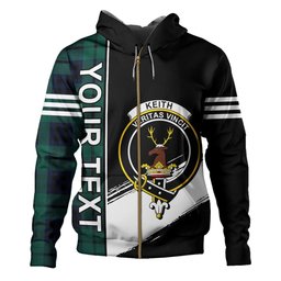 ScotsTee Shop Scottish Keith (Marshall) Modern Clan Crest Tartan Hoodie Quarter Personalized