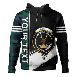 ScotsTee Shop Scottish Keith (Marshall) Modern Clan Crest Tartan Hoodie Quarter Personalized