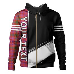 ScotsTee Shop Scottish Lumsden of Clova Ancient Clan Crest Tartan Hoodie Quarter Personalized