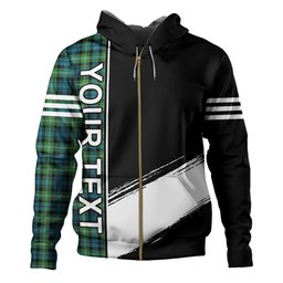 ScotsTee Shop Scottish Lyon (Liall Lyall Lyle) Ancient Clan Crest Tartan Hoodie Quarter Personalized