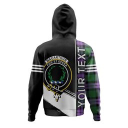 ScotsTee Shop Scottish MacArthur of Milton Ancient Clan Crest Tartan Hoodie Quarter Personalized