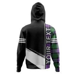 ScotsTee Shop Scottish MacArthur of Milton Ancient Clan Crest Tartan Hoodie Quarter Personalized
