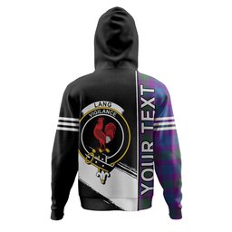 ScotsTee Shop Scottish Lang (Laing) Modern Clan Crest Tartan Hoodie Quarter Personalized