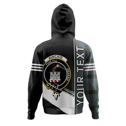 ScotsTee Shop Scottish Kincaid Weathered Clan Crest Tartan Hoodie Quarter Personalized
