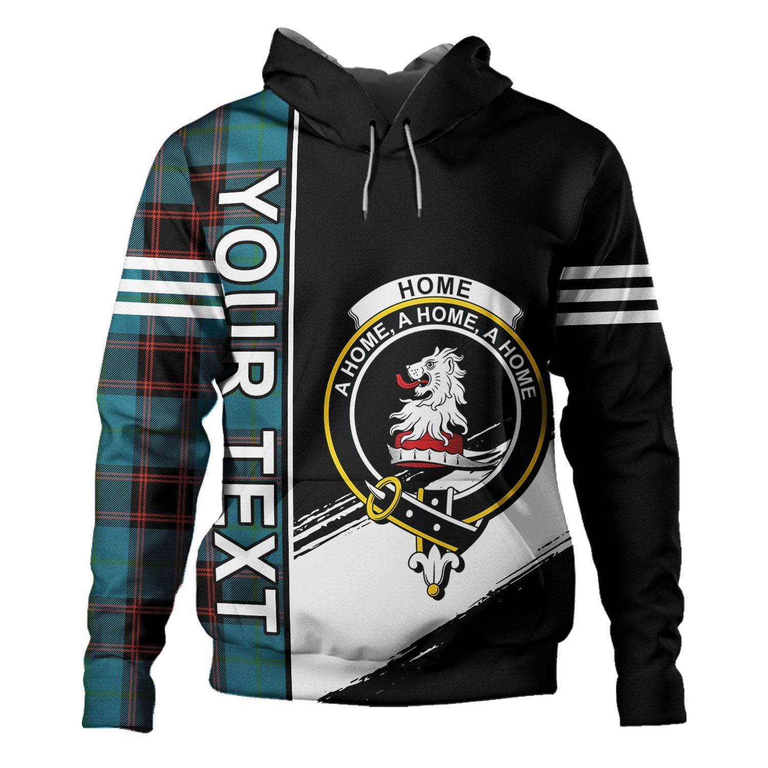 ScotsTee Shop Scottish Home Ancient Clan Crest Tartan Hoodie Quarter Personalized
