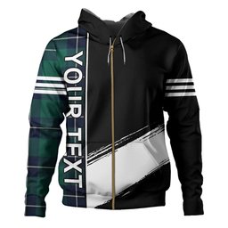 ScotsTee Shop Scottish Irvine Modern Clan Crest Tartan Hoodie Quarter Personalized