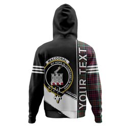 ScotsTee Shop Scottish MacDonald of Clanranald Modern Clan Crest Tartan Hoodie Quarter Personalized