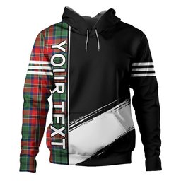 ScotsTee Shop Scottish MacCulloch Modern Clan Crest Tartan Hoodie Quarter Personalized