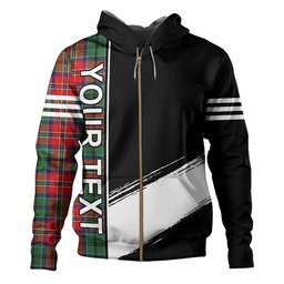 ScotsTee Shop Scottish MacCulloch Modern Clan Crest Tartan Hoodie Quarter Personalized