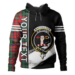 ScotsTee Shop Scottish MacCulloch Modern Clan Crest Tartan Hoodie Quarter Personalized