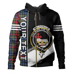 ScotsTee Shop Scottish MacDonald of P.E. Island (Donald of P.E. Island) Modern Clan Crest Tartan Hoodie Quarter Personalized