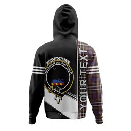 ScotsTee Shop Scottish MacDonell of Glengarry Dress Ancient Clan Crest Tartan Hoodie Quarter Personalized
