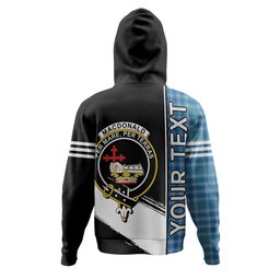 ScotsTee Shop Scottish MacDonald Lord of the Isles Hunting Blue (Donald Lord of the Isles Hunting Blue) Ancient Clan Crest Tartan Hoodie Quarter Personalized