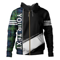 ScotsTee Shop Scottish Huntly Gordon Gathering 2000 Modern Clan Crest Tartan Hoodie Quarter Personalized