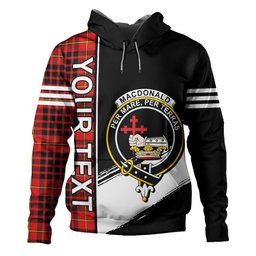 ScotsTee Shop Scottish MacDonald of Ardnamurchan (Donald of Ardnamurchan) Modern Clan Crest Tartan Hoodie Quarter Personalized