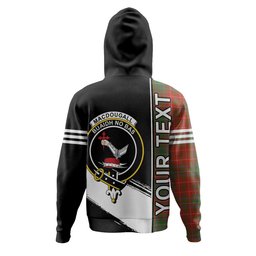 ScotsTee Shop Scottish MacDougall Ancient Clan Crest Tartan Hoodie Quarter Personalized