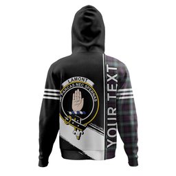ScotsTee Shop Scottish Lamont (MacLamont) Weathered Clan Crest Tartan Hoodie Quarter Personalized