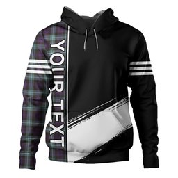 ScotsTee Shop Scottish Lamont (MacLamont) Weathered Clan Crest Tartan Hoodie Quarter Personalized