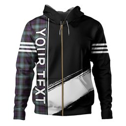 ScotsTee Shop Scottish Lamont (MacLamont) Weathered Clan Crest Tartan Hoodie Quarter Personalized
