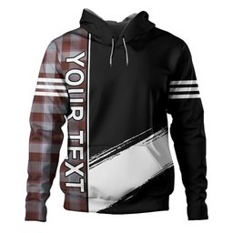 ScotsTee Shop Scottish Jardine of Castlemilk Modern Clan Crest Tartan Hoodie Quarter Personalized