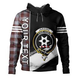 ScotsTee Shop Scottish Jardine of Castlemilk Modern Clan Crest Tartan Hoodie Quarter Personalized