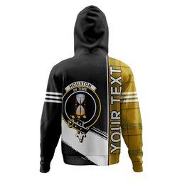 ScotsTee Shop Scottish Houston Clan Crest Tartan Hoodie Quarter Personalized