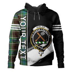 ScotsTee Shop Scottish Hislop #2 Ancient Clan Crest Tartan Hoodie Quarter Personalized