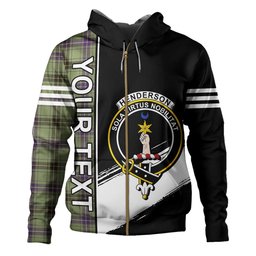 ScotsTee Shop Scottish Henderson (MacKendrick) Weathered Clan Crest Tartan Hoodie Quarter Personalized