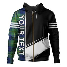 ScotsTee Shop Scottish Johnstone (Johnson) Modern Clan Crest Tartan Hoodie Quarter Personalized