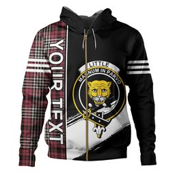 ScotsTee Shop Scottish Little of Morton Rigg Ancient Clan Crest Tartan Hoodie Quarter Personalized
