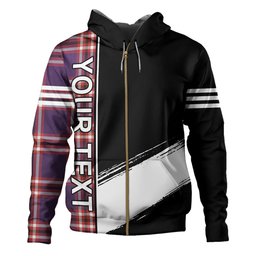 ScotsTee Shop Scottish Laing of Archiestown (Lang of Archiestown) Weathered Clan Crest Tartan Hoodie Quarter Personalized