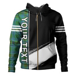 ScotsTee Shop Scottish Hunter of Hunterston (Michael of Hunterston) Ancient Clan Crest Tartan Hoodie Quarter Personalized