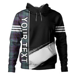 ScotsTee Shop Scottish Keith (Austin) Weathered Clan Crest Tartan Hoodie Quarter Personalized