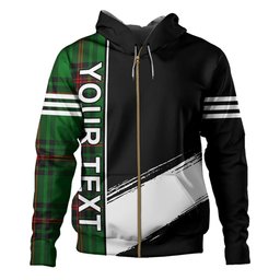 ScotsTee Shop Scottish Kinloch Clan Crest Tartan Hoodie Quarter Personalized